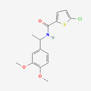 molecular formula C15H16ClNO3S B5281492 5-chloro-N-[1-(3,4-dimethoxyphenyl)ethyl]thiophene-2-carboxamide 