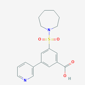 molecular formula C18H20N2O4S B5281501 3-(azepan-1-ylsulfonyl)-5-pyridin-3-ylbenzoic acid 