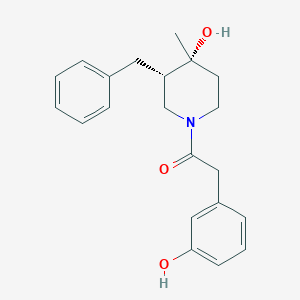 molecular formula C21H25NO3 B5281514 (3S*,4R*)-3-benzyl-1-[(3-hydroxyphenyl)acetyl]-4-methylpiperidin-4-ol 