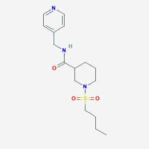 1-butylsulfonyl-N-(pyridin-4-ylmethyl)piperidine-3-carboxamide