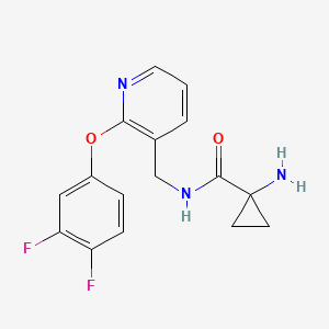 molecular formula C16H15F2N3O2 B5281553 1-amino-N-{[2-(3,4-difluorophenoxy)pyridin-3-yl]methyl}cyclopropanecarboxamide 