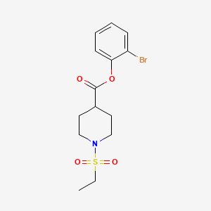 molecular formula C14H18BrNO4S B5281572 2-bromophenyl 1-(ethylsulfonyl)-4-piperidinecarboxylate 