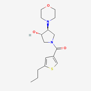 molecular formula C16H24N2O3S B5281578 (3S*,4S*)-4-(4-morpholinyl)-1-[(5-propyl-3-thienyl)carbonyl]-3-pyrrolidinol 