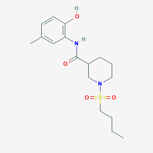 molecular formula C17H26N2O4S B5281595 1-butylsulfonyl-N-(2-hydroxy-5-methylphenyl)piperidine-3-carboxamide 