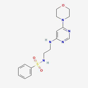 N-(2-{[6-(4-morpholinyl)-4-pyrimidinyl]amino}ethyl)benzenesulfonamide