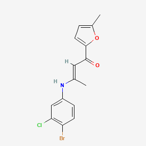 (E)-3-(4-bromo-3-chloroanilino)-1-(5-methylfuran-2-yl)but-2-en-1-one