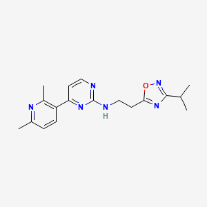 4-(2,6-dimethylpyridin-3-yl)-N-[2-(3-isopropyl-1,2,4-oxadiazol-5-yl)ethyl]pyrimidin-2-amine