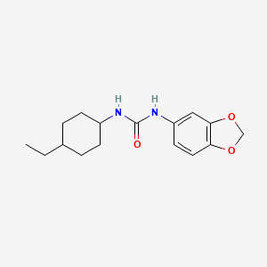 molecular formula C16H22N2O3 B5281686 1-(1,3-Benzodioxol-5-yl)-3-(4-ethylcyclohexyl)urea 