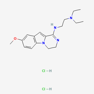 N',N'-diethyl-N-(8-methoxy-3,4-dihydropyrazino[1,2-a]indol-1-yl)ethane-1,2-diamine;dihydrochloride