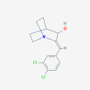 molecular formula C14H15Cl2NO B5281691 (2Z)-2-[(3,4-dichlorophenyl)methylidene]-1-azabicyclo[2.2.2]octan-3-ol 