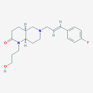 molecular formula C20H27FN2O2 B5281733 (4aS*,8aR*)-6-[(2E)-3-(4-fluorophenyl)prop-2-en-1-yl]-1-(3-hydroxypropyl)octahydro-1,6-naphthyridin-2(1H)-one 