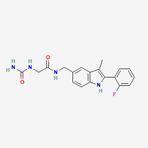 2-[(aminocarbonyl)amino]-N-{[2-(2-fluorophenyl)-3-methyl-1H-indol-5-yl]methyl}acetamide