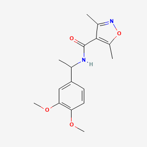 molecular formula C16H20N2O4 B5281741 N-[1-(3,4-dimethoxyphenyl)ethyl]-3,5-dimethyl-4-isoxazolecarboxamide 