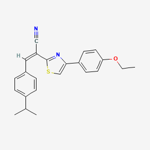 molecular formula C23H22N2OS B5281760 (Z)-2-[4-(4-ethoxyphenyl)-1,3-thiazol-2-yl]-3-(4-propan-2-ylphenyl)prop-2-enenitrile 