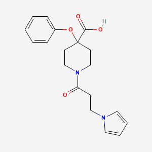 4-phenoxy-1-[3-(1H-pyrrol-1-yl)propanoyl]piperidine-4-carboxylic acid