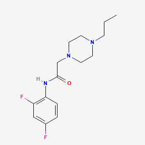 N-(2,4-difluorophenyl)-2-(4-propylpiperazin-1-yl)acetamide