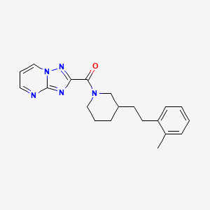 2-({3-[2-(2-methylphenyl)ethyl]-1-piperidinyl}carbonyl)[1,2,4]triazolo[1,5-a]pyrimidine