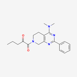 1-[4-(dimethylamino)-2-phenyl-5,8-dihydropyrido[3,4-d]pyrimidin-7(6H)-yl]-1-oxopentan-2-one