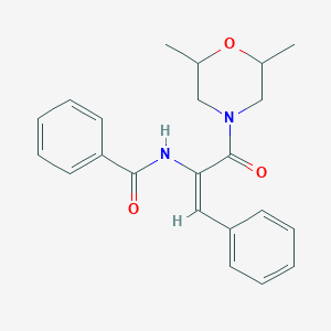 N-{1-[(2,6-dimethyl-4-morpholinyl)carbonyl]-2-phenylvinyl}benzamide