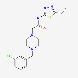 2-{4-[(3-CHLOROPHENYL)METHYL]PIPERAZIN-1-YL}-N-(5-ETHYL-1,3,4-THIADIAZOL-2-YL)ACETAMIDE