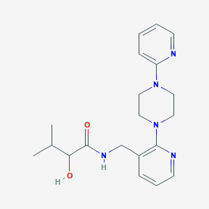 2-hydroxy-3-methyl-N-{[2-(4-pyridin-2-ylpiperazin-1-yl)pyridin-3-yl]methyl}butanamide