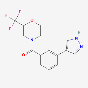 4-[3-(1H-pyrazol-4-yl)benzoyl]-2-(trifluoromethyl)morpholine