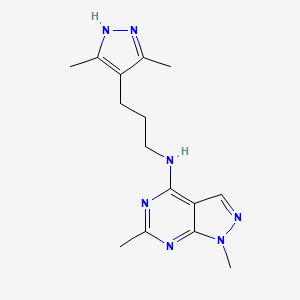 N-[3-(3,5-dimethyl-1H-pyrazol-4-yl)propyl]-1,6-dimethyl-1H-pyrazolo[3,4-d]pyrimidin-4-amine