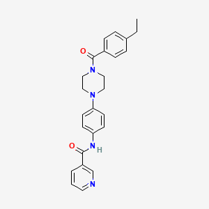 N-(4-{4-[(4-ethylphenyl)carbonyl]piperazin-1-yl}phenyl)pyridine-3-carboxamide