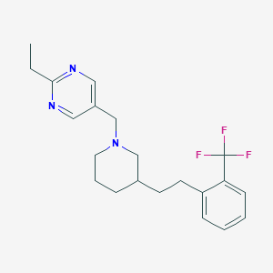 2-ethyl-5-[(3-{2-[2-(trifluoromethyl)phenyl]ethyl}-1-piperidinyl)methyl]pyrimidine