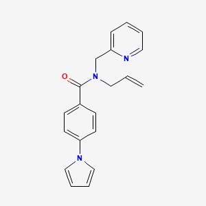 molecular formula C20H19N3O B5282057 N-allyl-N-(pyridin-2-ylmethyl)-4-(1H-pyrrol-1-yl)benzamide 