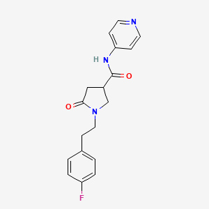 1-[2-(4-fluorophenyl)ethyl]-5-oxo-N-(pyridin-4-yl)pyrrolidine-3-carboxamide