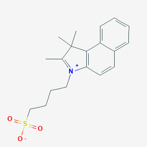 molecular formula C19H23NO3S B052821 1,1,2-Trimethyl-3-(4-sulphonatobutyl)-1H-benz(e)indolium CAS No. 63149-24-6