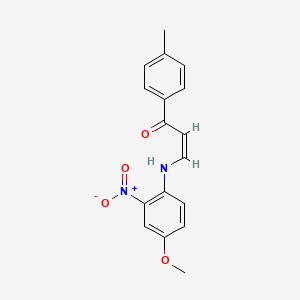 molecular formula C17H16N2O4 B5282102 (Z)-3-(4-methoxy-2-nitroanilino)-1-(4-methylphenyl)prop-2-en-1-one 