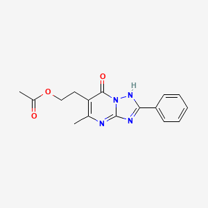 2-(5-Methyl-7-oxo-2-phenyl-4,7-dihydro[1,2,4]triazolo[1,5-a]pyrimidin-6-yl)ethyl acetate