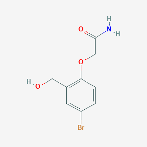 molecular formula C9H10BrNO3 B5282111 2-[4-bromo-2-(hydroxymethyl)phenoxy]acetamide 