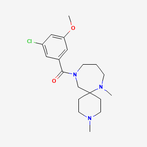 11-(3-chloro-5-methoxybenzoyl)-3,7-dimethyl-3,7,11-triazaspiro[5.6]dodecane