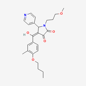 4-(4-butoxy-3-methylbenzoyl)-3-hydroxy-1-(3-methoxypropyl)-5-(4-pyridinyl)-1,5-dihydro-2H-pyrrol-2-one