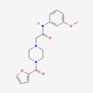 2-[4-(furan-2-carbonyl)piperazin-1-yl]-N-(3-methoxyphenyl)acetamide