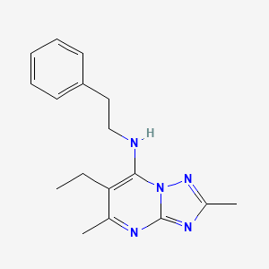 6-ethyl-2,5-dimethyl-N-(2-phenylethyl)[1,2,4]triazolo[1,5-a]pyrimidin-7-amine