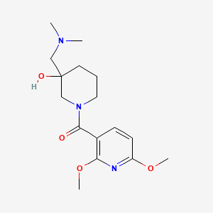 molecular formula C16H25N3O4 B5282220 1-[(2,6-dimethoxy-3-pyridinyl)carbonyl]-3-[(dimethylamino)methyl]-3-piperidinol 