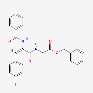 molecular formula C25H21FN2O4 B5282244 benzyl N-[2-(benzoylamino)-3-(4-fluorophenyl)acryloyl]glycinate 