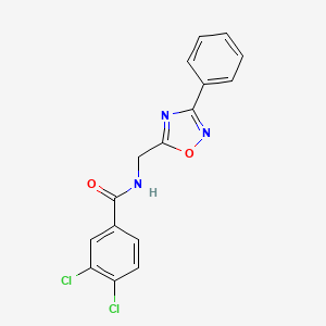 molecular formula C16H11Cl2N3O2 B5282249 3,4-dichloro-N-[(3-phenyl-1,2,4-oxadiazol-5-yl)methyl]benzamide 