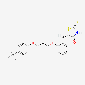 (5E)-5-[[2-[3-(4-tert-butylphenoxy)propoxy]phenyl]methylidene]-2-sulfanylidene-1,3-thiazolidin-4-one