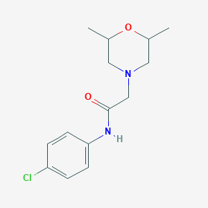 molecular formula C14H19ClN2O2 B5282294 N-(4-chlorophenyl)-2-(2,6-dimethylmorpholin-4-yl)acetamide 