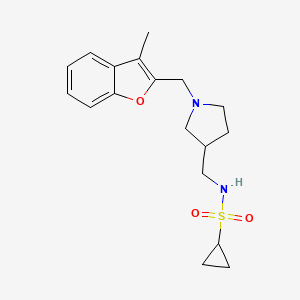 N-({1-[(3-methyl-1-benzofuran-2-yl)methyl]pyrrolidin-3-yl}methyl)cyclopropanesulfonamide