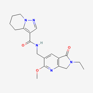 N-[(6-ethyl-2-methoxy-5-oxo-6,7-dihydro-5H-pyrrolo[3,4-b]pyridin-3-yl)methyl]-4,5,6,7-tetrahydropyrazolo[1,5-a]pyridine-3-carboxamide