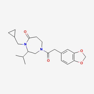 1-(1,3-benzodioxol-5-ylacetyl)-4-(cyclopropylmethyl)-3-isopropyl-1,4-diazepan-5-one