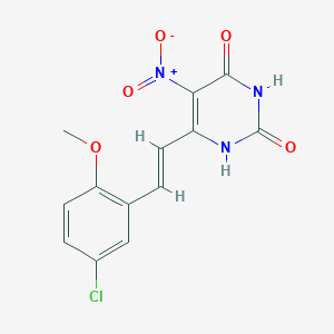 6-[(E)-2-(5-chloro-2-methoxyphenyl)ethenyl]-5-nitro-1H-pyrimidine-2,4-dione