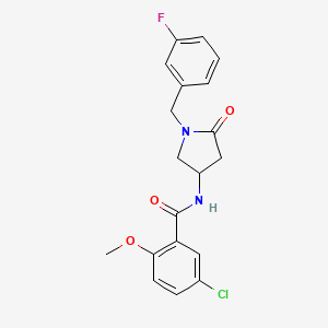 5-chloro-N-[1-(3-fluorobenzyl)-5-oxopyrrolidin-3-yl]-2-methoxybenzamide