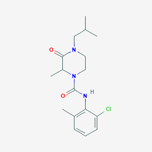 N-(2-chloro-6-methylphenyl)-4-isobutyl-2-methyl-3-oxo-1-piperazinecarboxamide